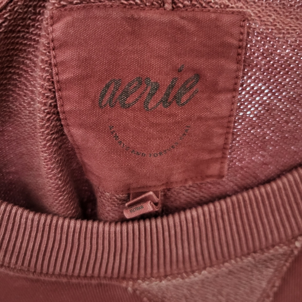 Aerie Cherry Cola Red Big Chill Sweatshirt sz L - Picture 5 of 5